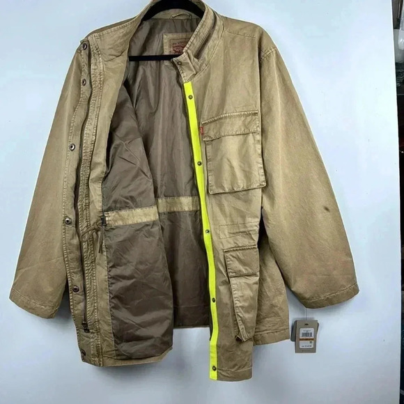 Levi’s Jacket 3X Tan  Zipped Snap Utility 4 Snap Pockets  Trucker Coat NWT - Picture 6 of 13